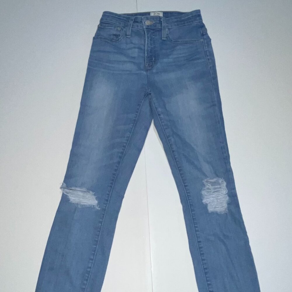 J Crew Women’s Sz 25 Curvy Toothpick Stretch Jeans 26W 28.5L